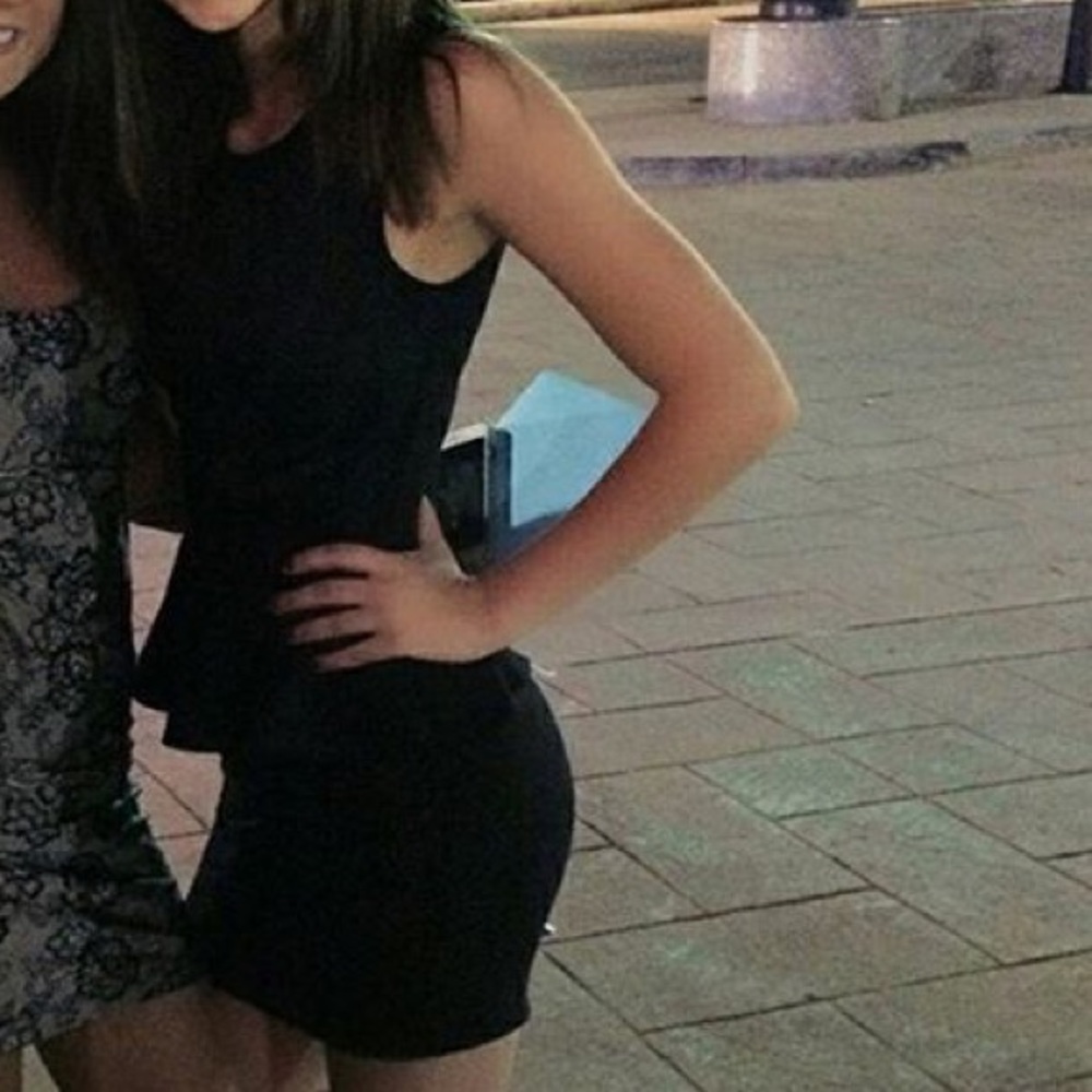 Black mini dress